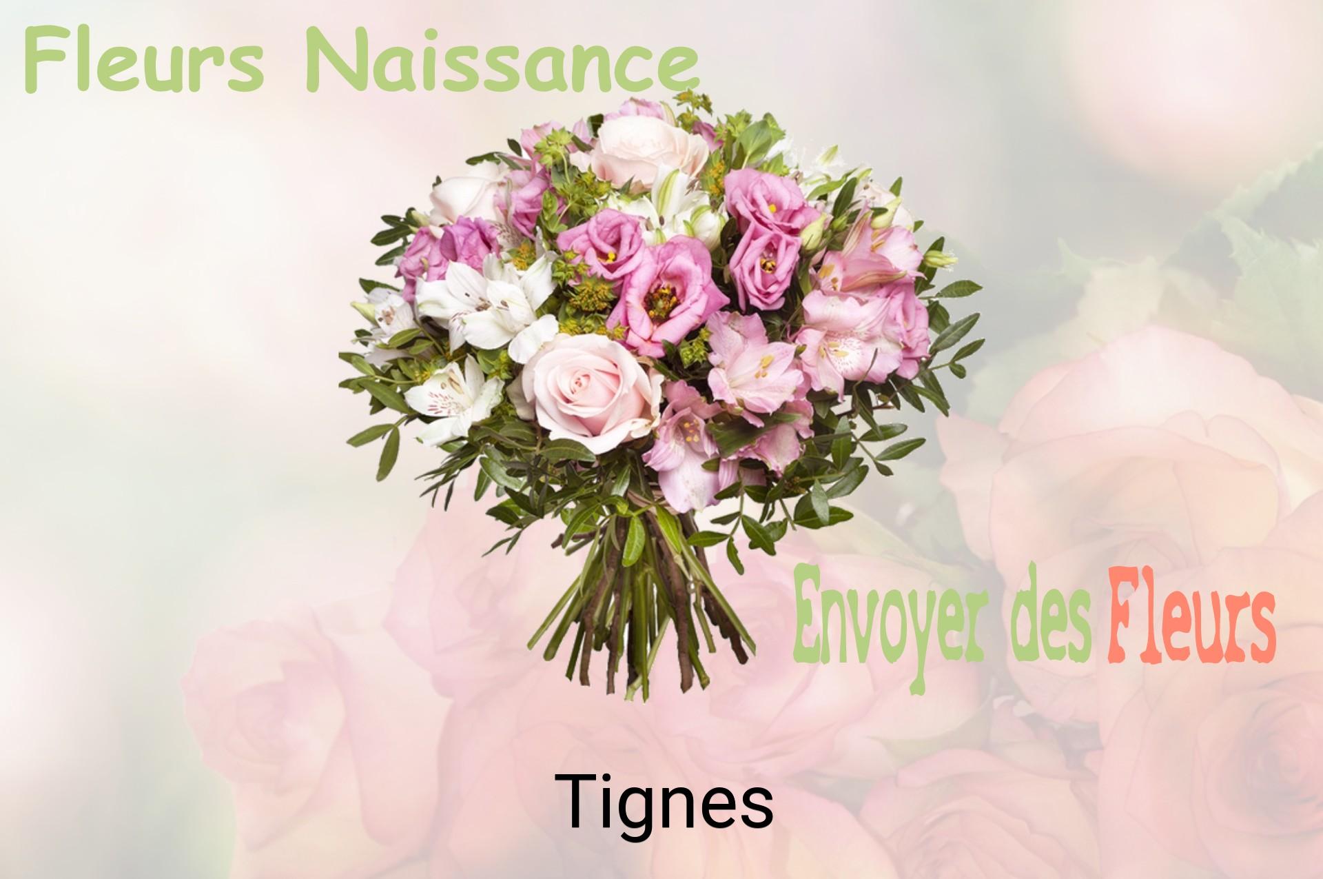 Bouquet de fleurs de naissance livré à Tignes